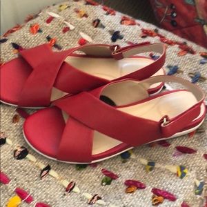 Cole Haan Red Grand Ambition Slide on Sandals